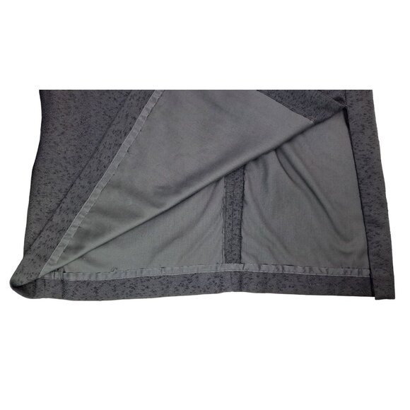 Vintage Black Dress Textured Long Sleeve Belt Handmade Goth Size Large Mourning - Picture 7 of 15